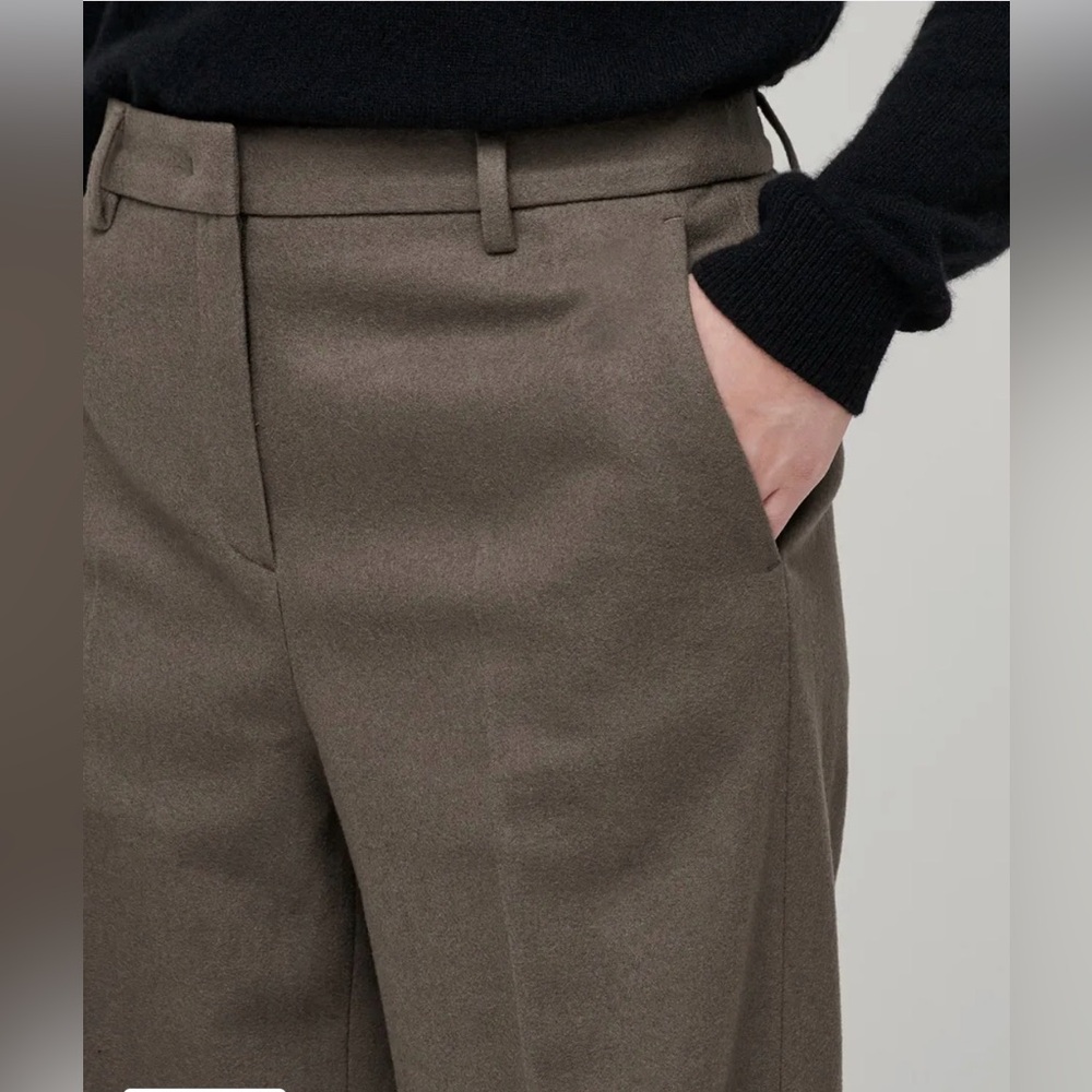 🌀 MUSINSA 🌀 STANDARD WOMAN
WOMENS WOOL FLANNEL WIDE SLACKS [DUSTY BEIGE] Size 24
